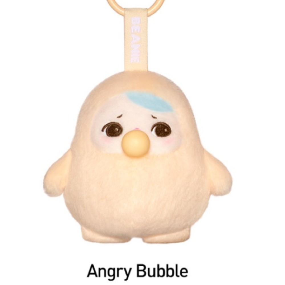 Pop Mart Pucky Beanie Bubble Up Series Plush Pendent Blind Box Angry Bubble